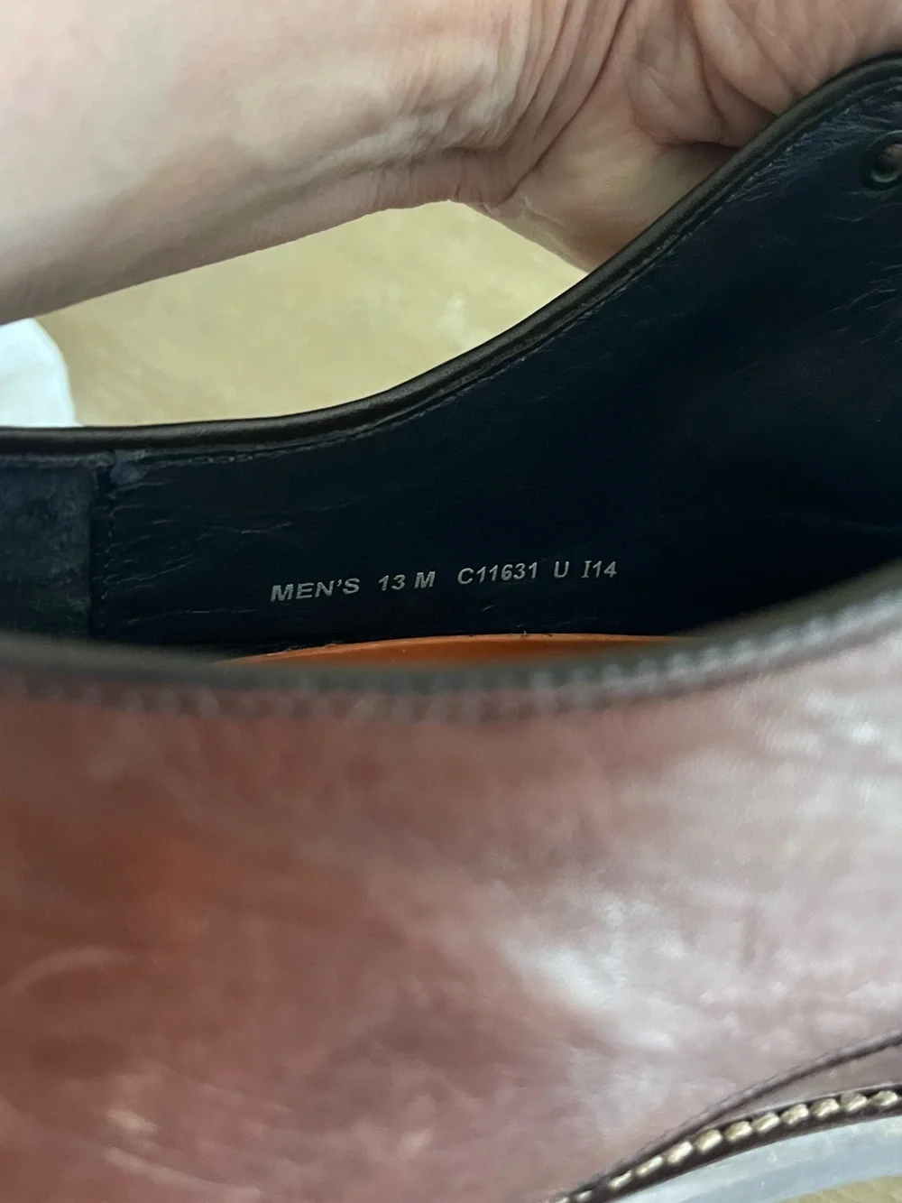 Cole Hagan Men's Brown Leather Cap-Toe Derby Shoes Sz 13